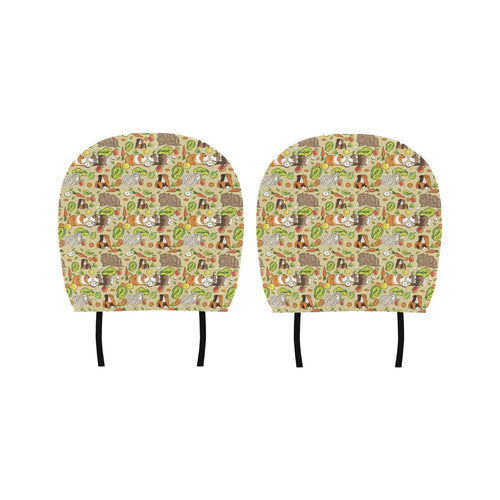 Guinea Pig Pattern Print Design 04 Car Headrest Cover