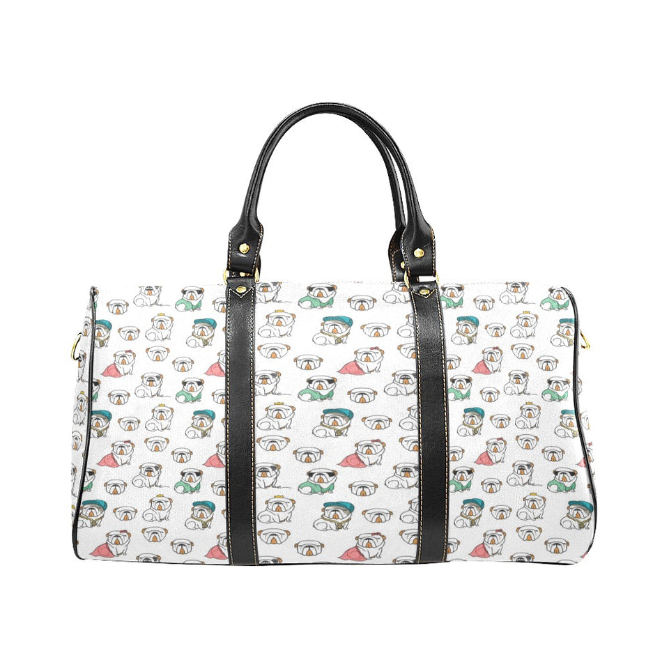English Bulldog Pattern Print Design 03 Travel Bag
