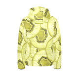 Sliced kiwi pattern Kids' Boys' Girls' Padded Hooded Jacket