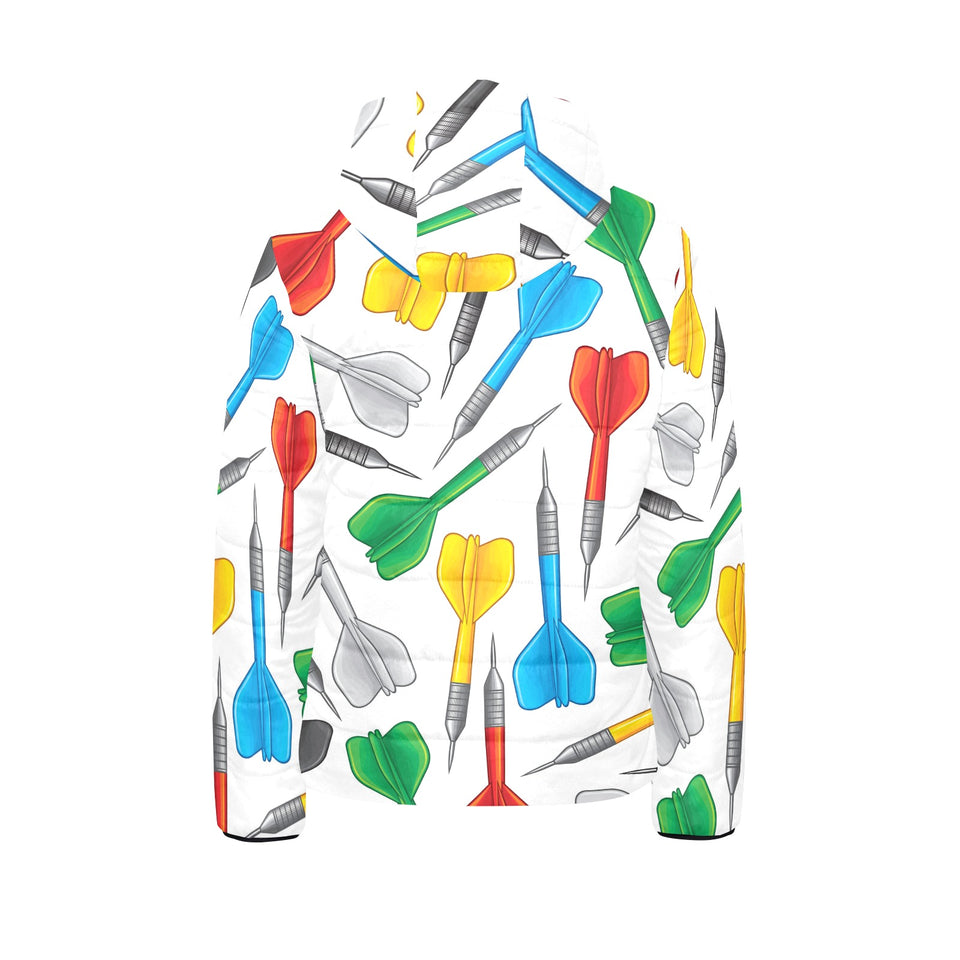 Darts Pattern Print Design 03 Kids' Boys' Girls' Padded Hooded Jacket