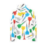 Darts Pattern Print Design 03 Kids' Boys' Girls' Padded Hooded Jacket