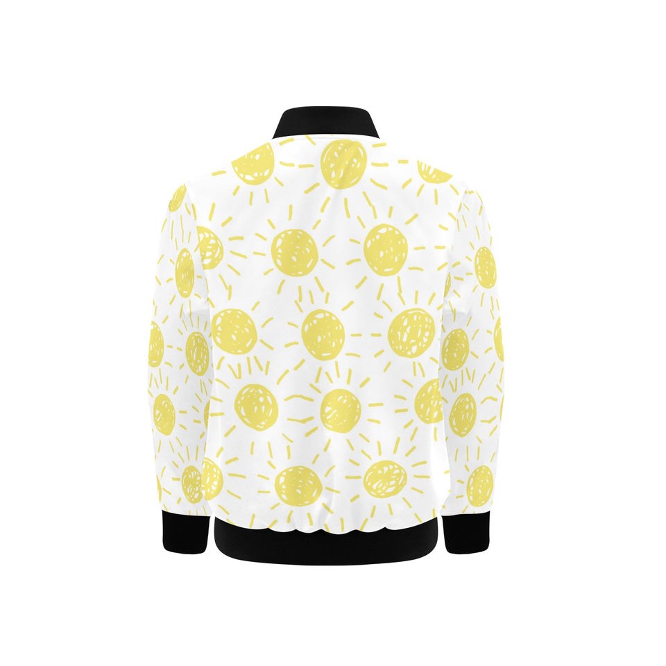 hand drawn sun pattern Kids' Boys' Girls' Bomber Jacket