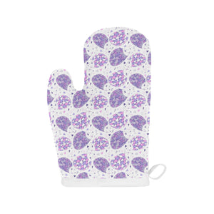 Hedgehog Pattern Print Design 05 Heat Resistant Oven Mitts