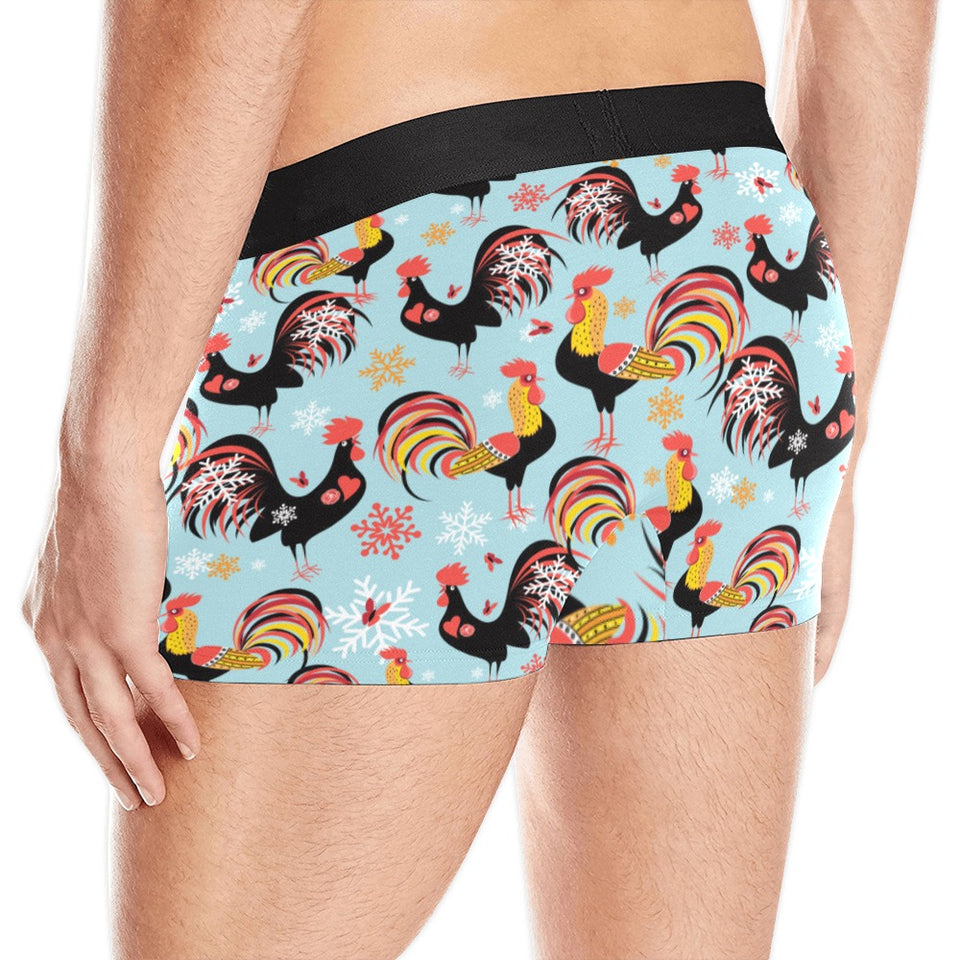 Rooster chicken cock snowfalke Men's All Over Print Boxer Briefs Men's Underwear