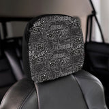 Handwritten cheese pattern Car Headrest Cover