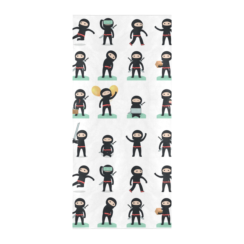 Cute ninja katana sword pattern Beach Towel