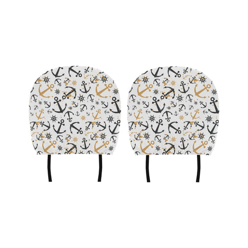 Anchors Rudders pattern Car Headrest Cover