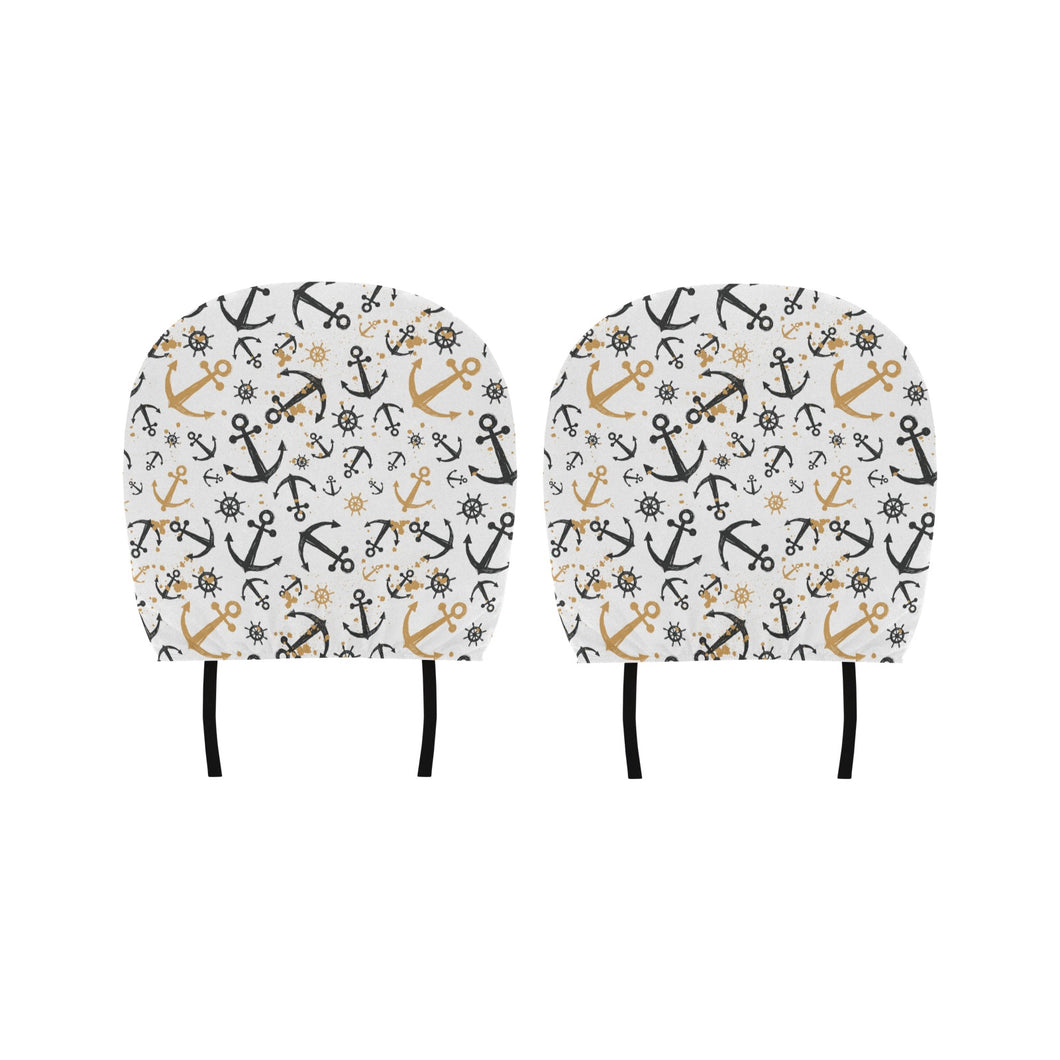 Anchors Rudders pattern Car Headrest Cover