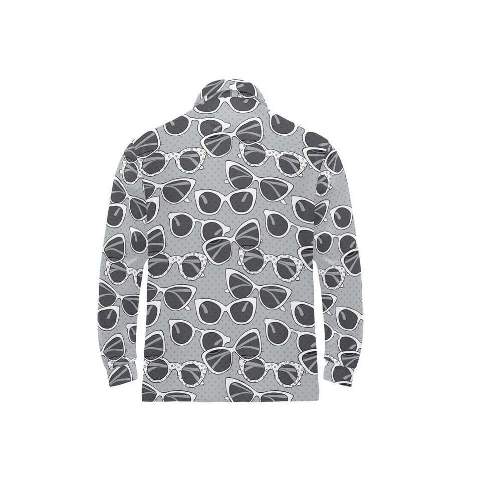 Sun Glasses Pattern Print Design 04 Men's Long Sleeve Polo Shirt