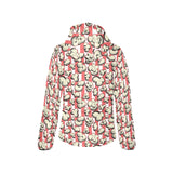 Popcorn Pattern Print Design 05 Women's Padded Hooded Jacket