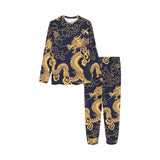 Gold dragon pattern Kids' Boys' Girls' All Over Print Pajama Set