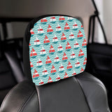 Red White sailboat wave background Car Headrest Cover
