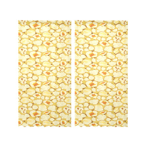 Popcorn Pattern Print Design 04 Gauze Curtain