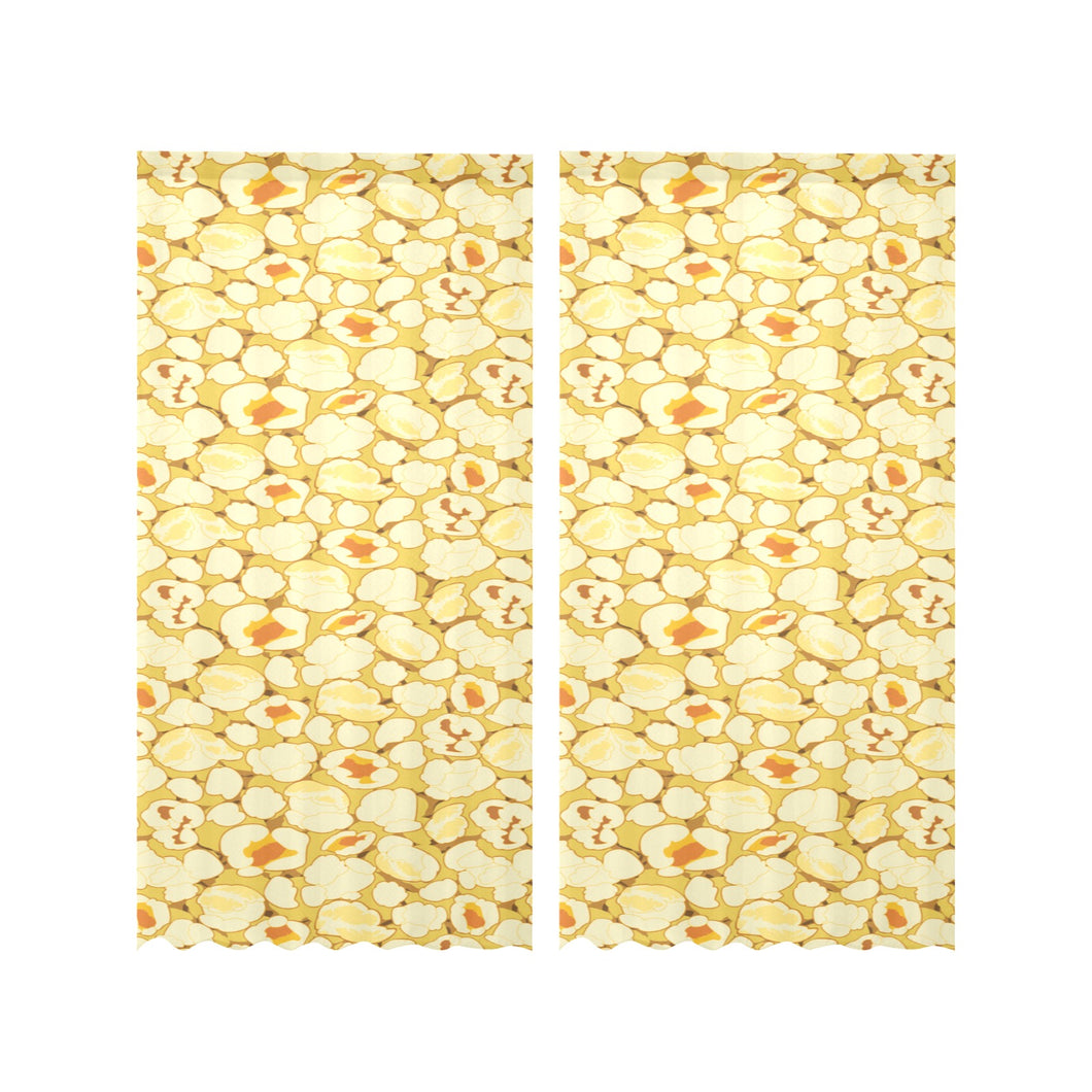 Popcorn Pattern Print Design 04 Gauze Curtain