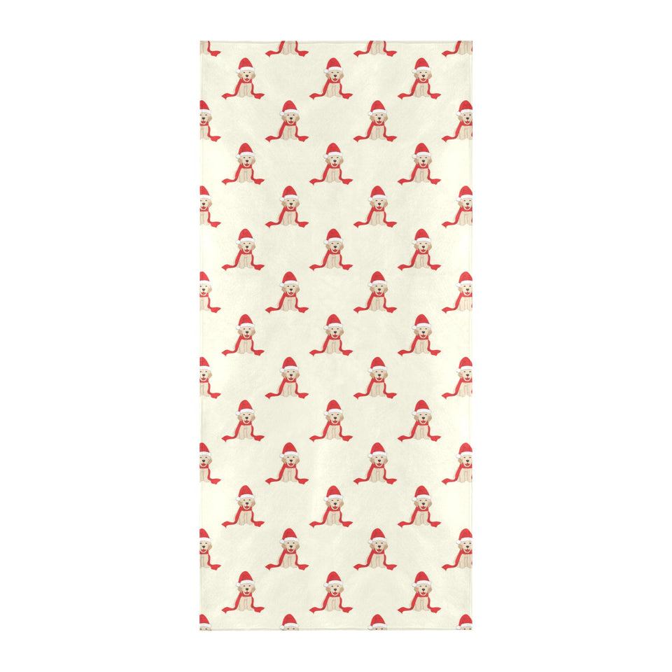 Golden Retriever Pattern Print Design 01 Beach Towel