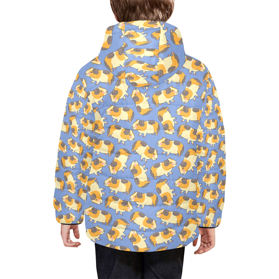 Guinea Pig Pattern Print Design 02 Kids' Boys' Girls' Padded Hooded Jacket