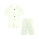 Cucumber pattern background Men's V-Neck Short Pajama Set