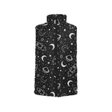 Hand drawn space rocket star planet Women's Padded Vest