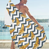 Pizza design pattern Beach Towel