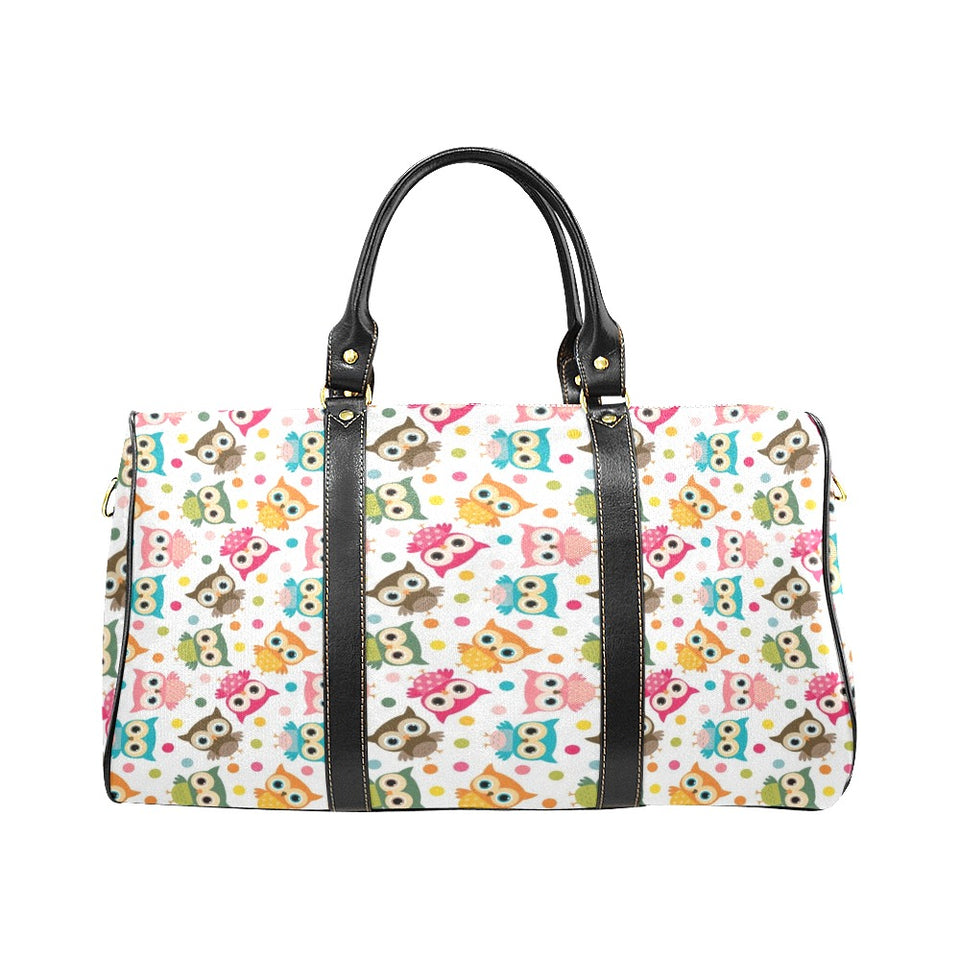 Color cute owl pattern Travel Bag