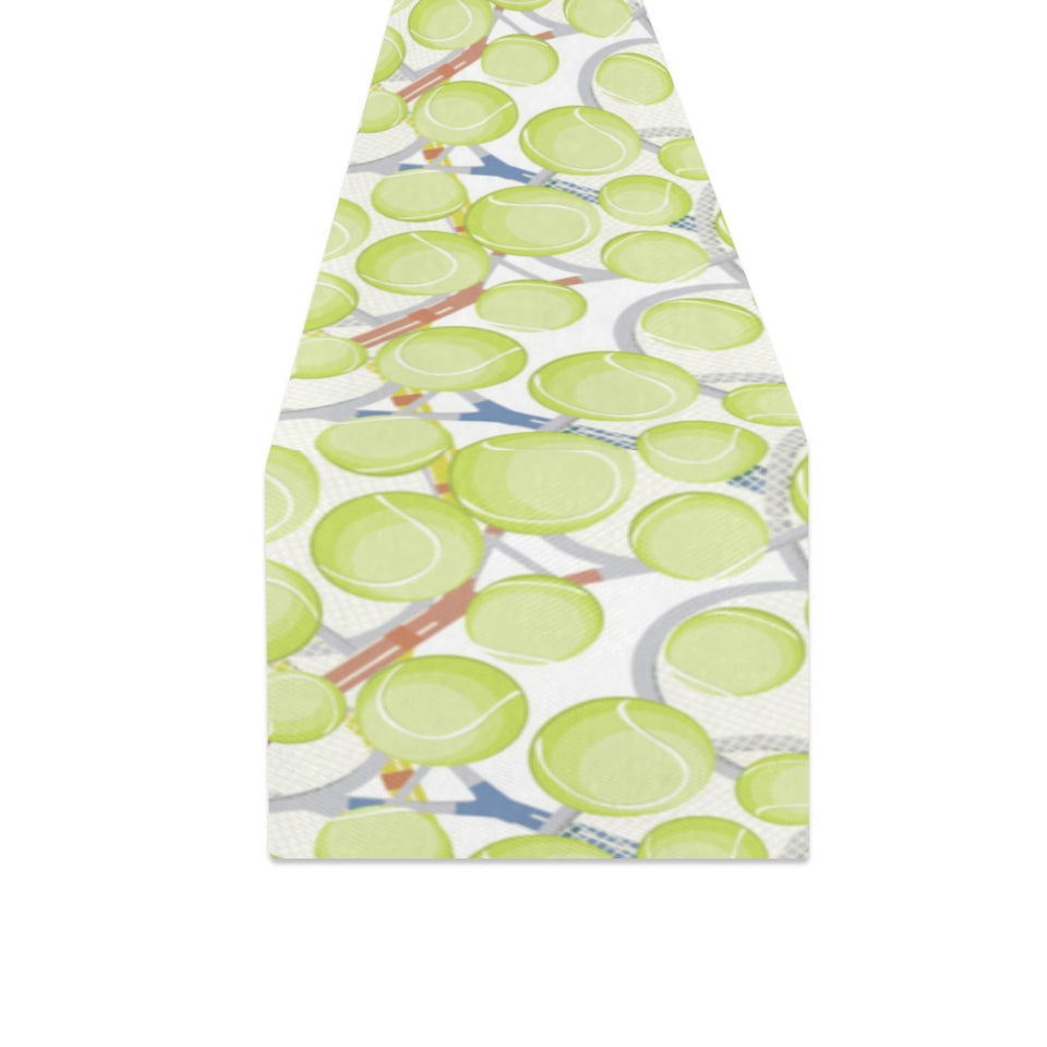 Tennis Pattern Print Design 01 Table Runner