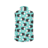 Hedgehog Pattern Print Design 03 Women's Padded Vest