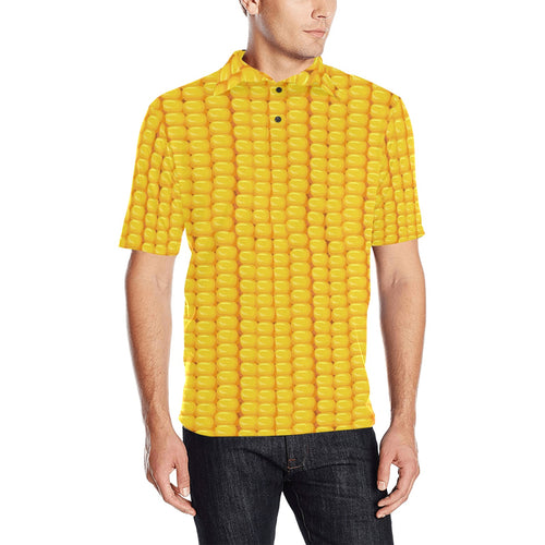 Corn Pattern Print Design 04 Men's All Over Print Polo Shirt