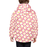 Fried Eggs Pattern Print Design 03 Kids' Boys' Girls' Padded Hooded Jacket