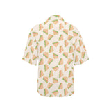 Sandwich Pattern Print Design 01 Women's All Over Print Hawaiian Shirt