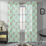 Hippopotamus Pattern Print Design 02 Gauze Curtain