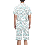 Shell polynesian tribal Men's V-Neck Short Pajama Set
