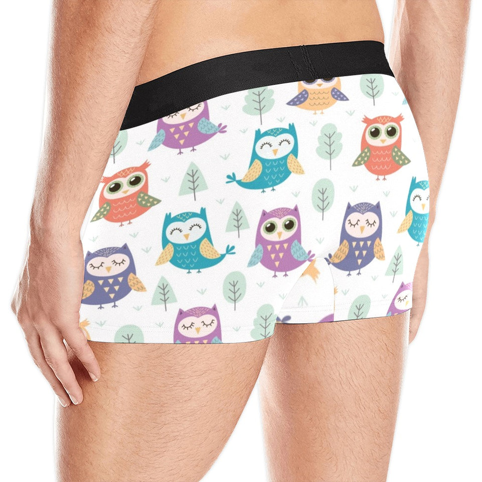 Cute owl pattern Men's All Over Print Boxer Briefs Men's Underwear