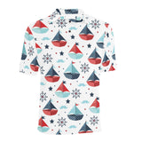 Cute color paper sailboat pattern Men's All Over Print Polo Shirt