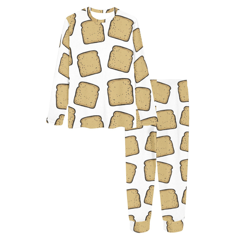 Bread Toast Pattern Print Design 03 Women's All Over Print Pajama Set