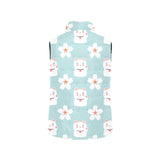 Maneki neko cat sakura Women's Padded Vest
