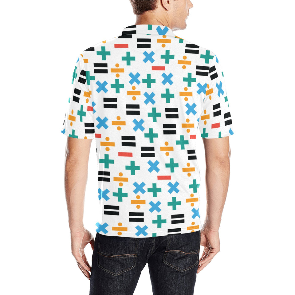Math Pattern Print Design 05 Men's All Over Print Polo Shirt