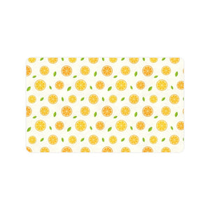 oranges leaves pattern Doormat