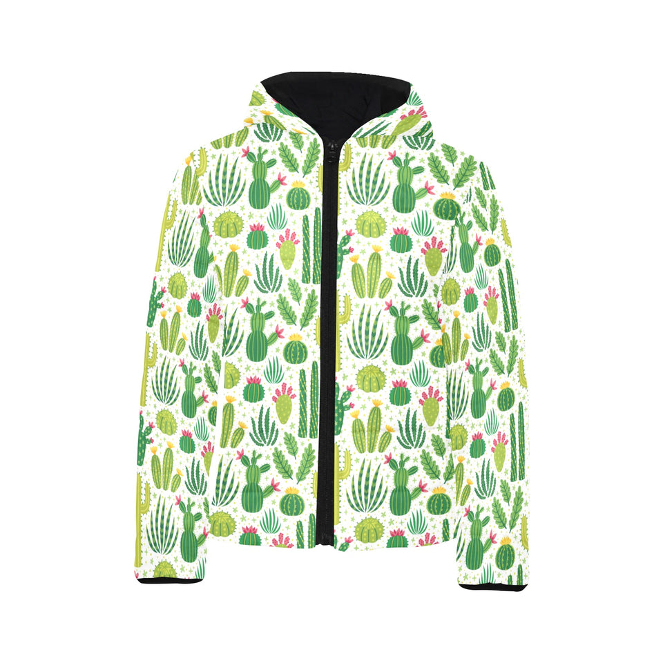 Cactus pattern copy Kids' Boys' Girls' Padded Hooded Jacket