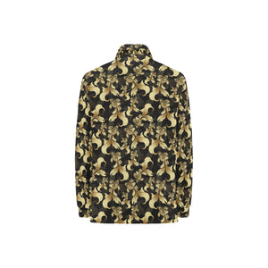 Goldfish Pattern Print Design 01 Women's Long Sleeve Polo Shirt