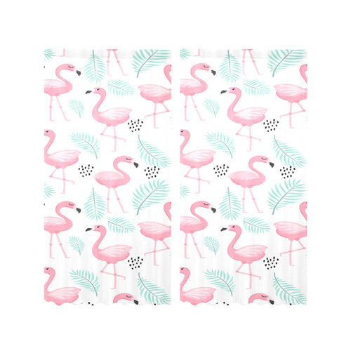 Cute flamingo pattern Gauze Curtain