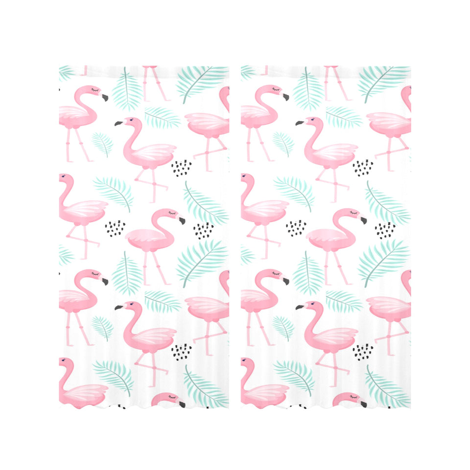 Cute flamingo pattern Gauze Curtain