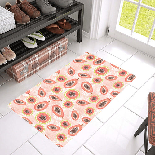 papaya leaves pattern Doormat