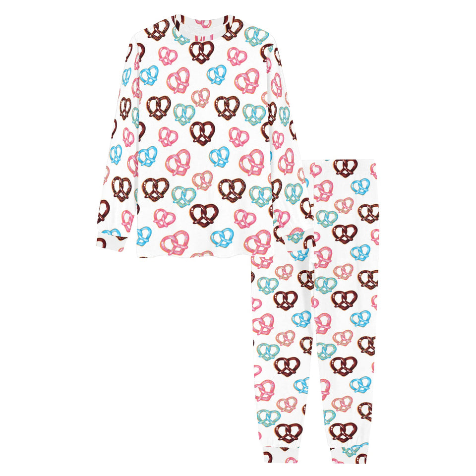 Pretzels Pattern Print Design 04 Men's All Over Print Pajama