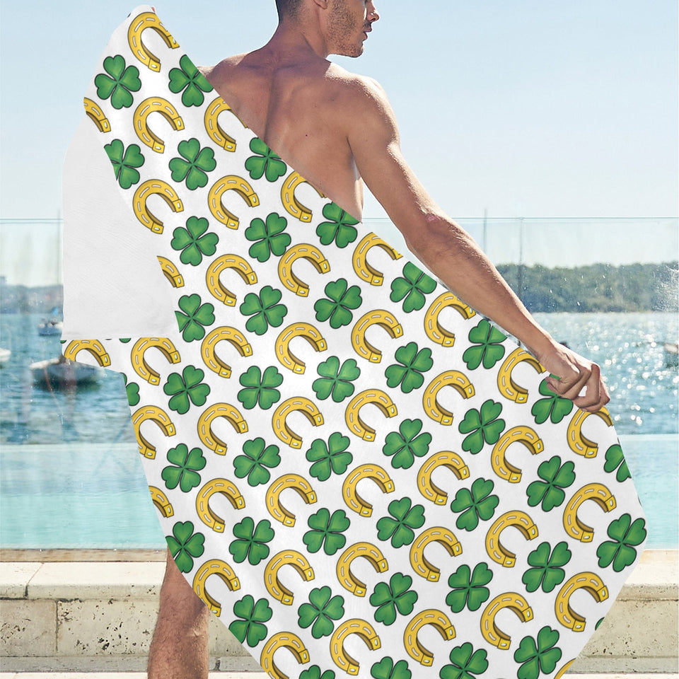 Horseshoes Pattern Print Design 04 Beach Towel