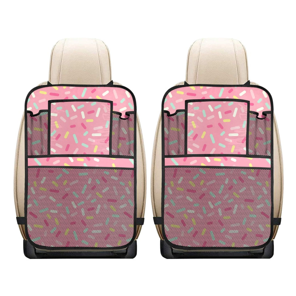 Pink donut glaze candy pattern Car Seat Back Organizer