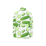 cucumber whole slices pattern Women's Long Sleeve Polo Shirt