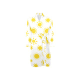 Sun pattern Men's Long Sleeve Belted Night Robe