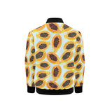 Watercolor papaya pattern Kids' Boys' Girls' Bomber Jacket