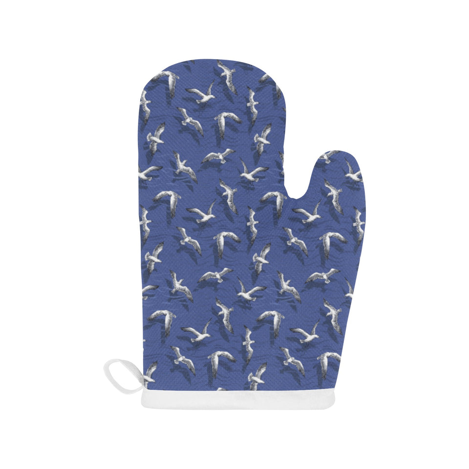 Seagull Pattern Print Design 03 Heat Resistant Oven Mitts