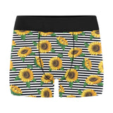 sunflowers ribbon background Men's All Over Print Boxer Briefs Men's Underwear